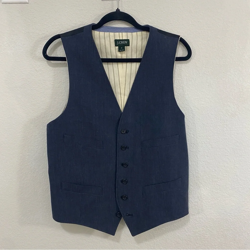 J. Crew Men's Wool‎ Cotton Blend Vest, Size M, From 2008 Line, Classic